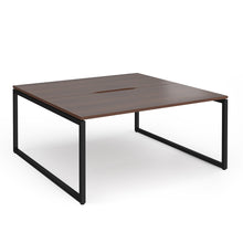 Load image into Gallery viewer, Connection 1600mm Box Frame Bench Desk in Walnut with Black Frame