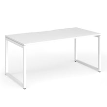 Load image into Gallery viewer, Connection 1600mm Box Frame Office Desk in White Finish with White Legs