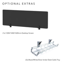 Load image into Gallery viewer, Connection Two Person Bench Desk Optional Extras