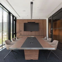 Load image into Gallery viewer, Elva Anthracite Spider Base Board Room Style Shot
