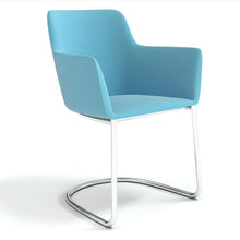 Load image into Gallery viewer, Elva Cantilever Office Chair Horizon Blue Chrome