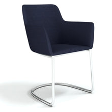 Load image into Gallery viewer, Elva Cantilever Office Chair Midnight Blue Chrome