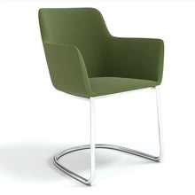 Load image into Gallery viewer, Elva Cantilever Office Chair Olive Weave Chrome
