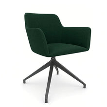 Load image into Gallery viewer, Elva Desk Chair Without Wheels, Anthracite Base & Forest Green Fabric Finish