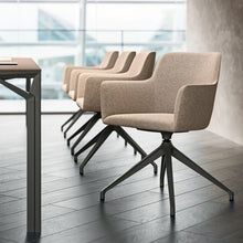 Load image into Gallery viewer, Elva Anthracite Spider Base Office Chair Detail Shot