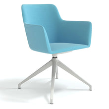 Load image into Gallery viewer, Elva Horizon Blue Silver Spider Base Office Chair