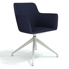 Load image into Gallery viewer, Elva Midnight Blue Silver Spider Base Office Chair