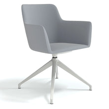 Load image into Gallery viewer, Elva Moonstone Grey Silver Spider Base Office Chair