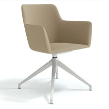 Load image into Gallery viewer, Elva Sandstone Silver Spider Base Office Chair