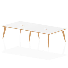 Load image into Gallery viewer, Fusion 2800 White and Wood Bench Desk