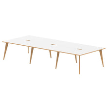Load image into Gallery viewer, Fusion 3600 White and Wood Bench Desk