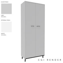 Load image into Gallery viewer, Vero Full Height Storage Cabinet in Grey Finish with Grey Legs