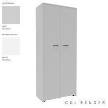 Load image into Gallery viewer, Vero Full Height Storage Cabinet in Grey Finish with Standard Feet