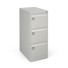 Load image into Gallery viewer, Grey 3 Drawer Office Filing Cabinet