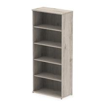 Load image into Gallery viewer, Grey Oak 4 Shelf Office Shelving Unit
