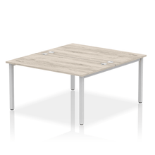 Load image into Gallery viewer, Dynamic Impulse 1400 Grey Oak Silver Bench Desk
