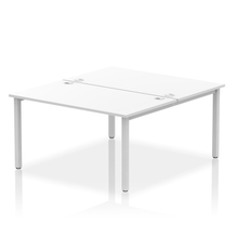 Load image into Gallery viewer, Dynamic Impulse 1400 White Silver Bench Desk