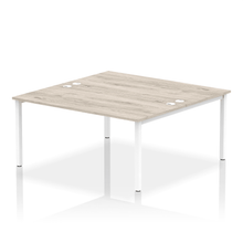Load image into Gallery viewer, Dynamic Impulse 1600 Grey Oak White Bench Desk
