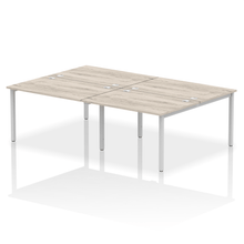 Load image into Gallery viewer, Dynamic Impulse 2400 Grey Oak Silver Bench Desk