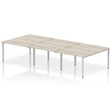 Load image into Gallery viewer, Dynamic Impulse 3200 Grey Oak Silver Bench Desk