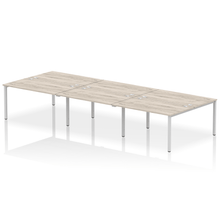 Load image into Gallery viewer, Dynamic Impulse 4200 Grey Oak Silver Bench Desk