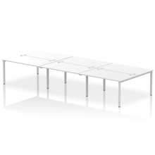 Load image into Gallery viewer, Dynamic Impulse 4200 White Silver Bench Desk