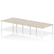 Load image into Gallery viewer, Dynamic Impulse 4200 Grey Oak White Bench Desk