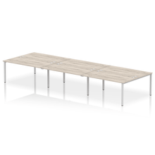 Load image into Gallery viewer, Dynamic Impulse 4800 Grey Oak Silver Bench Desk