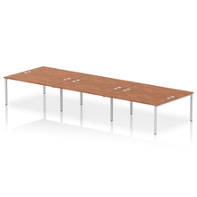 Load image into Gallery viewer, Dynamic Impulse 4800 Walnut Silver Bench Desk