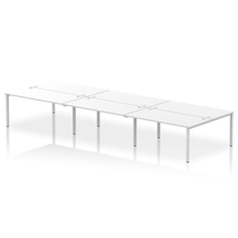 Load image into Gallery viewer, Dynamic Impulse 4800 White Silver Bench Desk