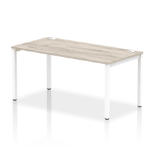 Load image into Gallery viewer, Impulse 1600 White Grey Oak Single Bench Desk