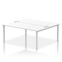 Load image into Gallery viewer, Dynamic Impulse 1800 White Silver Bench Desk