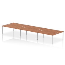 Load image into Gallery viewer, Dynamic Impulse 5400 Walnut Silver Bench Desk
