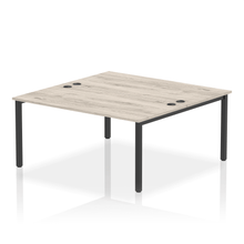 Load image into Gallery viewer, Dynamic Impulse 1600 Grey Oak Black Bench Desk
