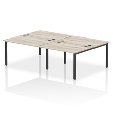 Load image into Gallery viewer, Dynamic Impulse 2400 Grey Oak Black Bench Desk