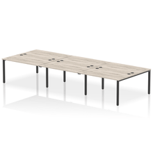 Load image into Gallery viewer, Dynamic Impulse 4200 Grey Oak Black Bench Desk