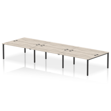 Load image into Gallery viewer, Dynamic Impulse 4800 Grey Oak Black Bench Desk