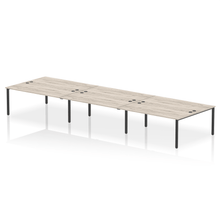 Load image into Gallery viewer, Dynamic Impulse 5400 Grey Oak Black Bench Desk