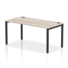 Load image into Gallery viewer, Impulse 1600 Black Grey Oak Single Bench Desk