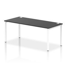 Load image into Gallery viewer, Impulse 1800 White Black Single Bench Desk