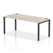 Load image into Gallery viewer, Impulse 1800 Black Grey Oak Single Bench Desk