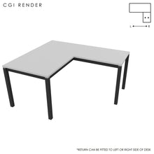 Load image into Gallery viewer, Duo 140 x 160 (CM) Corner Desk Grey with Shadow Grey Legs
