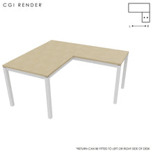 Load image into Gallery viewer, Duo 140 x 160 (CM) Corner Desk Oak with White Legs