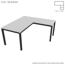 Load image into Gallery viewer, Duo 160 x 160 (CM) Corner Desk Grey with Shadow Grey Legs
