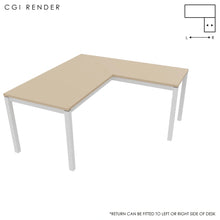 Load image into Gallery viewer, Duo 160 x 160 (CM) Corner Desk Oak with White Legs
