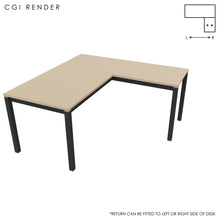 Load image into Gallery viewer, Duo 160 x 160 (CM) Corner Desk Oak with Shadow Grey Legs