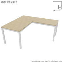 Load image into Gallery viewer, Duo 160 x 180 (CM) Corner Desk Oak with White Legs