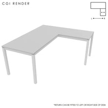Load image into Gallery viewer, Duo 180 x 160 (CM) Corner Desk Grey with White Legs
