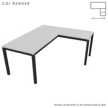 Load image into Gallery viewer, Duo 180 x 160 (CM) Corner Desk Grey with Shadow Grey Legs