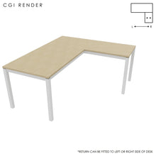 Load image into Gallery viewer, Duo 180 x 160 (CM) Corner Desk Oak with White Legs
